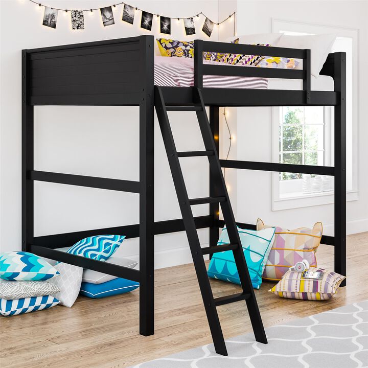 DHP Carlson Loft Bed for Kids Bedroom, Full Size Frame