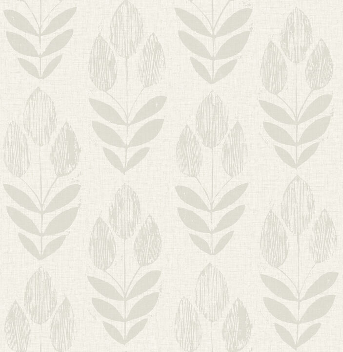 Garland Light Grey Block Tulip Wallpaper
