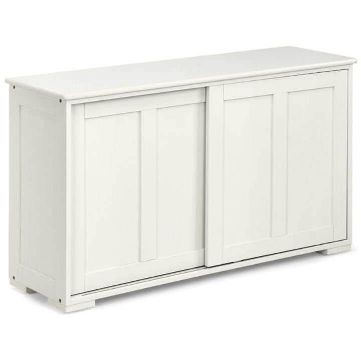 Hivvago Antique Stackable Kitchen Storage Sideboard with Height Adjustable Shelf