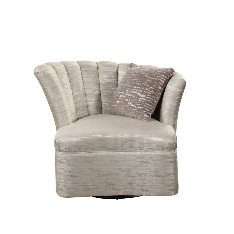 Athalia Swivel Chair w/1 Pillow, Shimmering Pearl image number 3