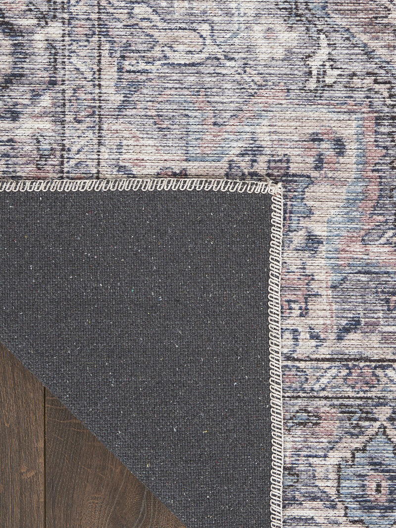 Machine Washable Series 1 SR101 Gray 2'2" x 10' Rug image number 1