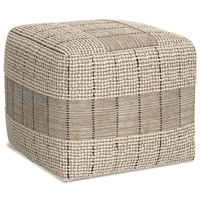 Elmer Square Woven Pouf