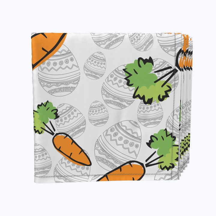 Fabric Textile Products, Inc. Napkin Set, 100% Polyester, Set of 4, What Up Doc Carrots