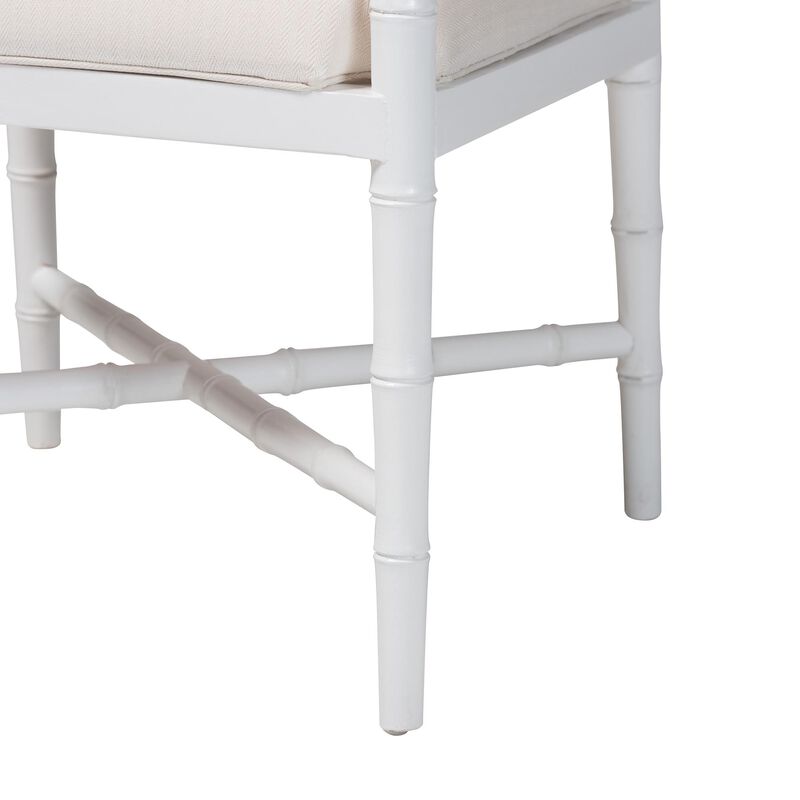 bali & pari Sergio Wood 2-Piece Dining Chair Set - Chippendale Side Chair with Bamboo Motif and Upholstered Seat Cushion image number 4