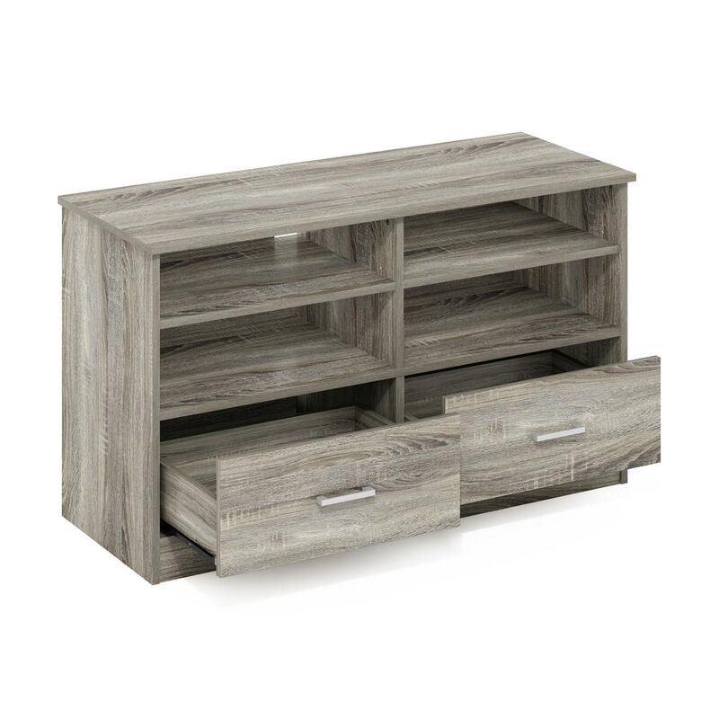 Furinno Jensen TV Stand with Drawer, French Oak