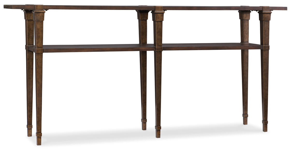 Skinny Console Table in Dark Wood