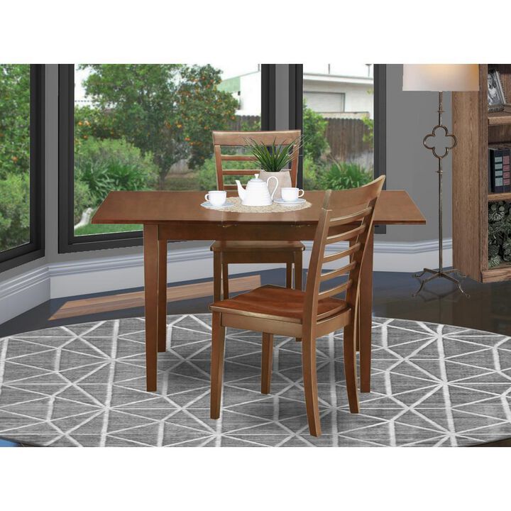 3 Pc Kitchen dinette set - Table with Leaf and 2 Kitchen Chairs
