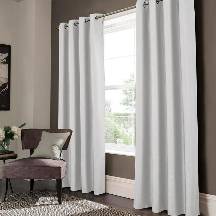 Olivia Gray Lydia Matte Embossed One Blackout Panel - 52x95", Silver
