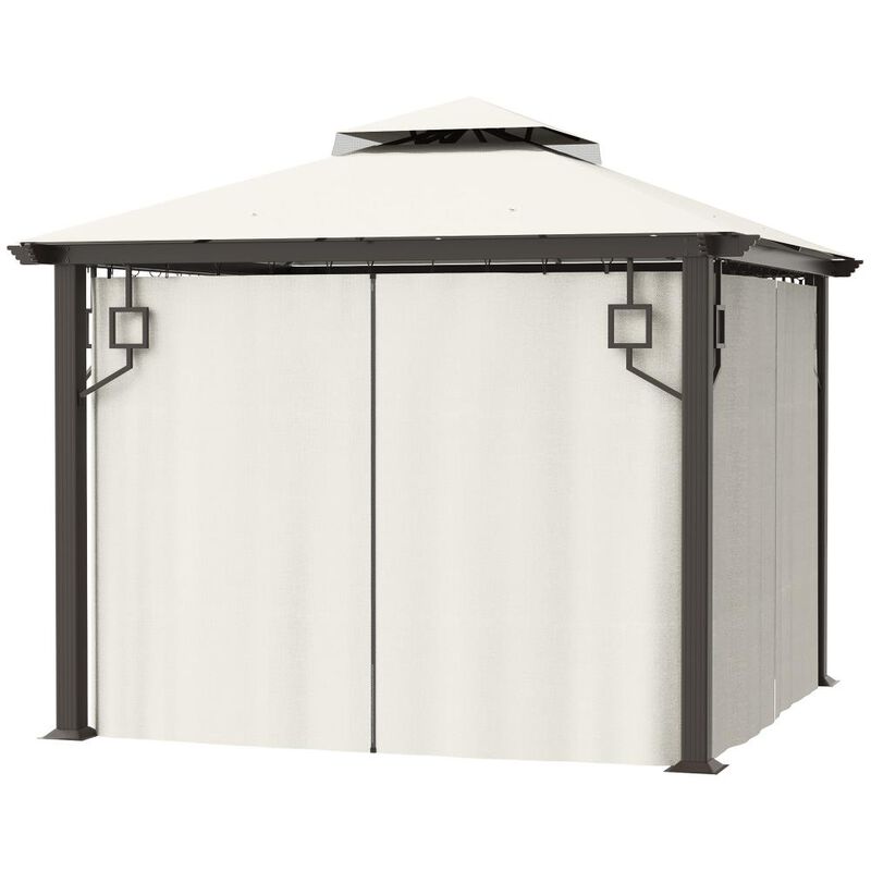 Hivvago 10' x 10' Mesh-Sided Outdoor Gazebo image number 6