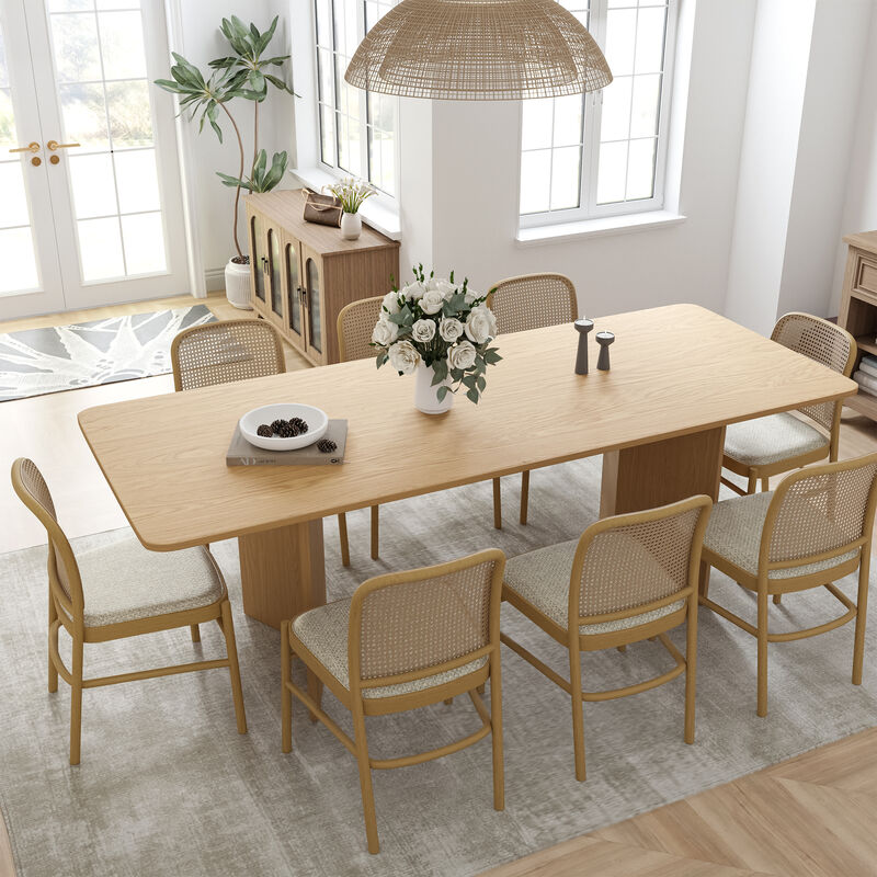 Brix 79V-Shaped Leg Square Wooden Dining Table