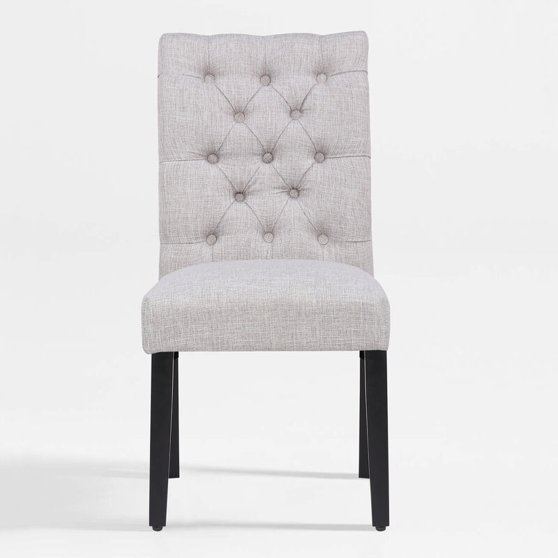 WestinTrends Upholstered Button Tufted Dining Chair