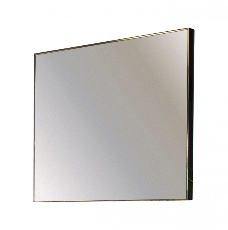 HomeRoots 32" Gray Square Metal Framed Accent Mirror image number 0