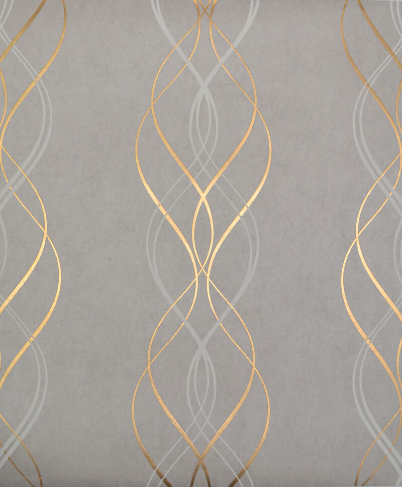Aurora Grey & Gold Wallpaper image number 0