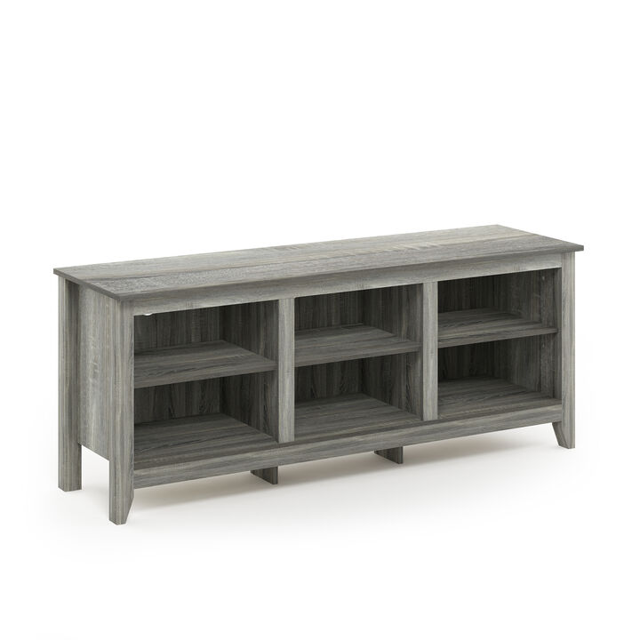 Furinno Furinno Jensen TV Stand with Shelves, for TV up to 60 Inch, French Oak Grey
