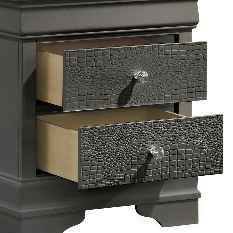 Virestiq Textured 2-Drawer Nightstand image number 6