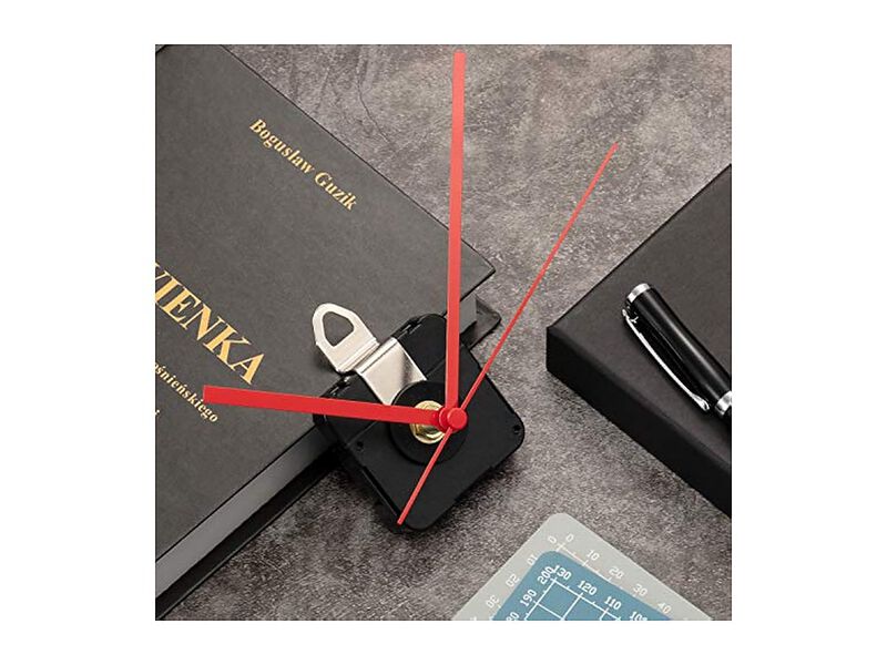 Long Shaft Parts Repair Kit Red Wall Clock Home Decor image number 3
