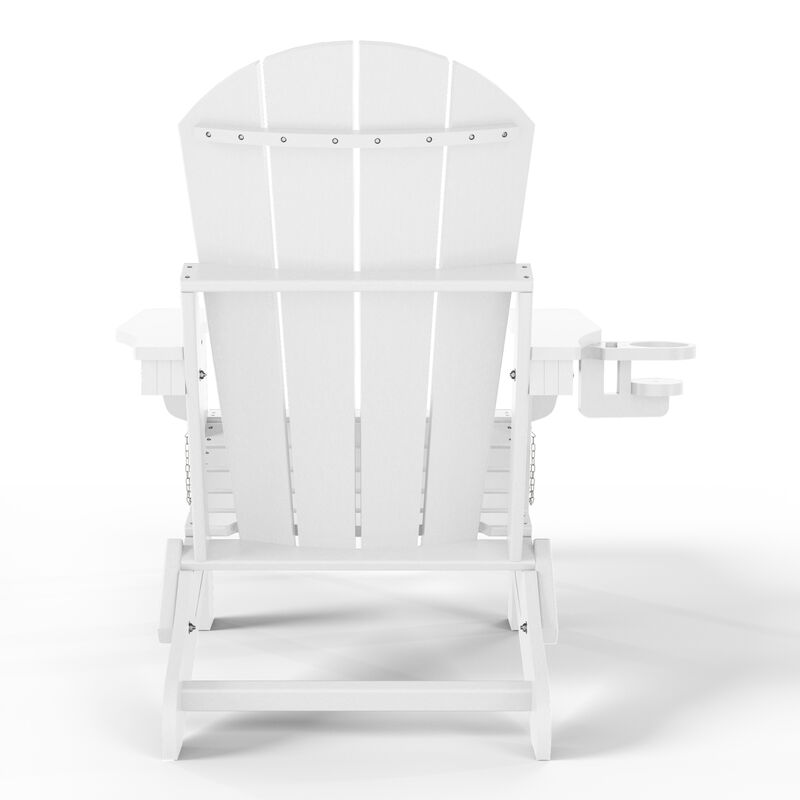 WestinTrends Folding Adjustable Adirondack Chair with Retractable Ottoman and Cup Holder image number 3