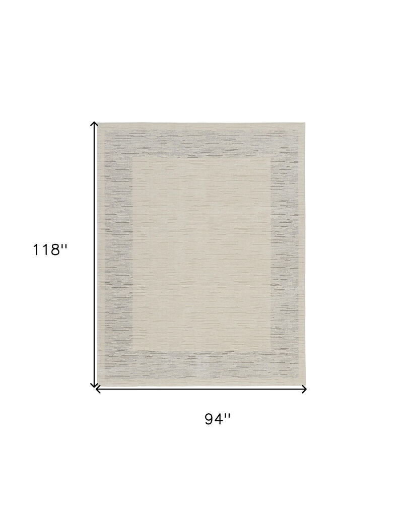 HomeRoots 8' X 10' Ivory and Gray Abstract Power Loom Area Rug image number 2