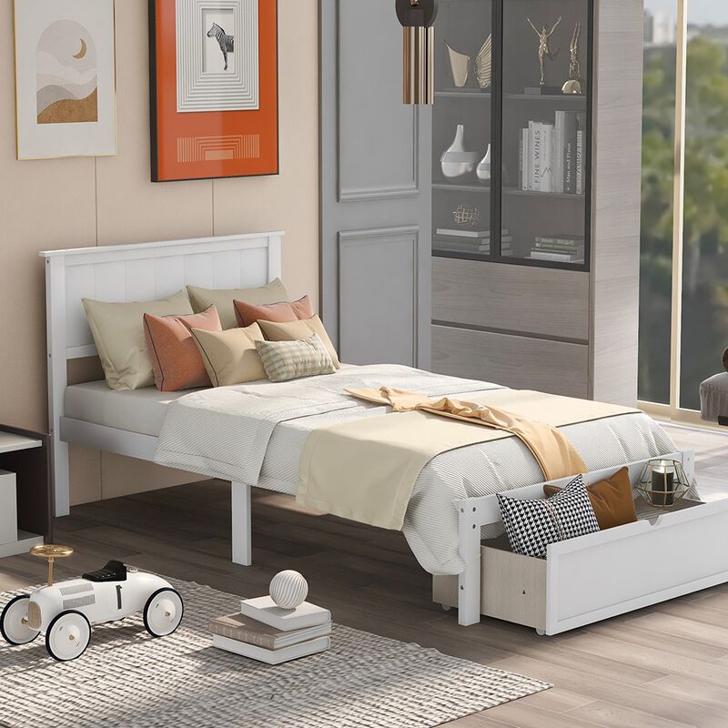 Modern Wooden Bed &ndash; Sleek Space Saver image number 8