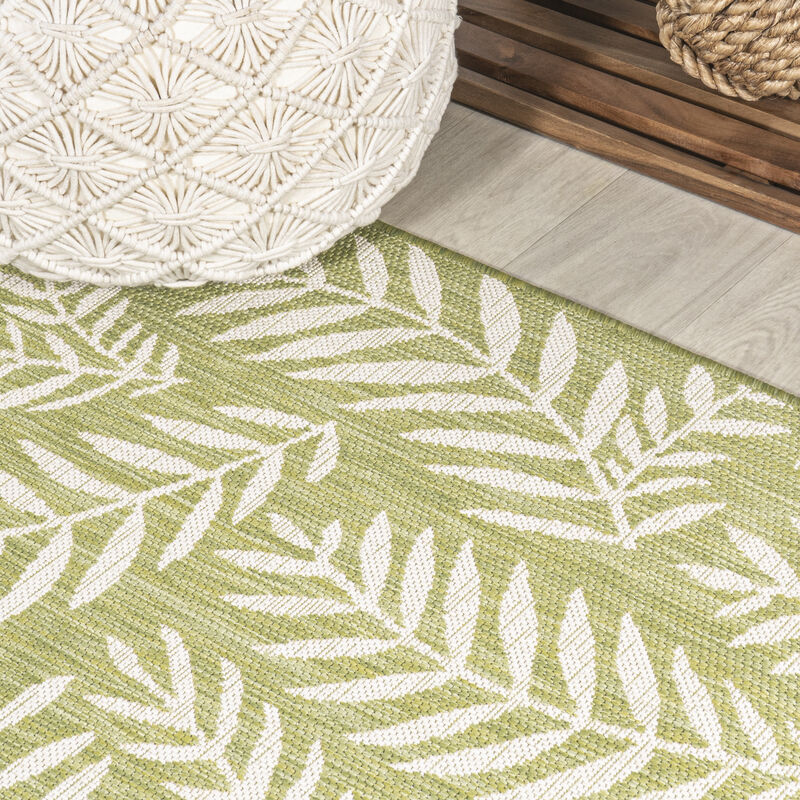 Nevis Palm Frond Square Indoor/Outdoor Area Rug