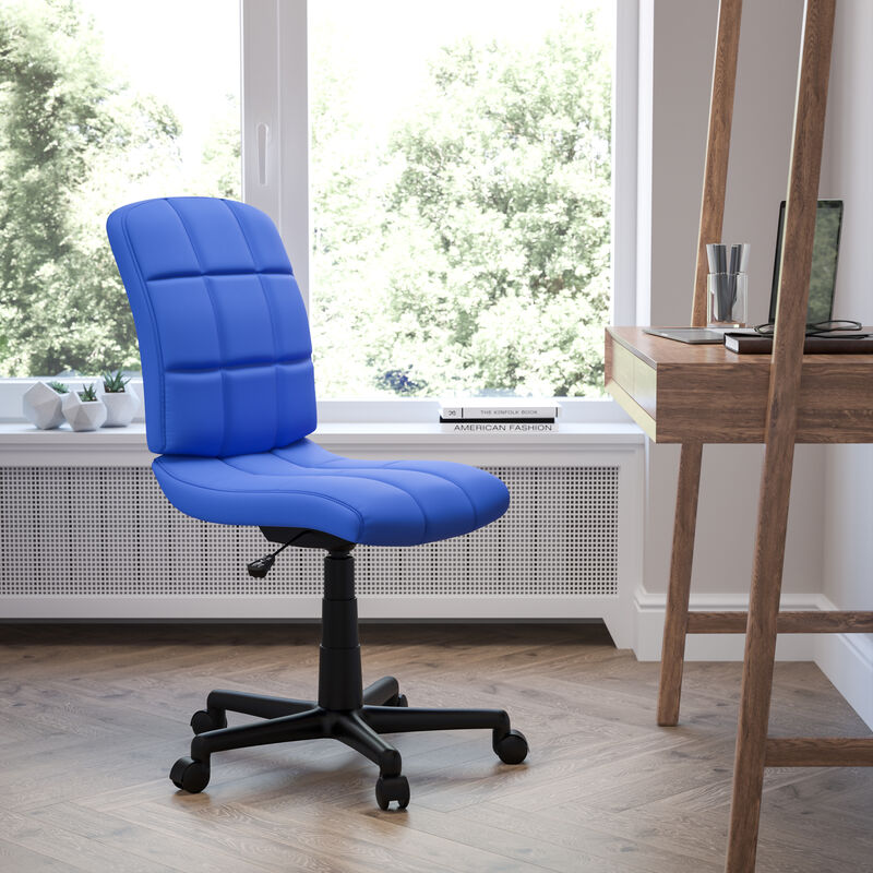 Clayton Mid-Back Quilted Vinyl Swivel Task Office Chair image number 1