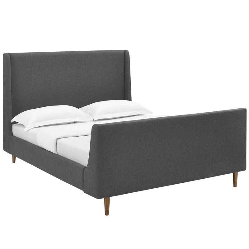 Modway - Aubree Queen Upholstered Fabric Sleigh Platform Bed image number 0