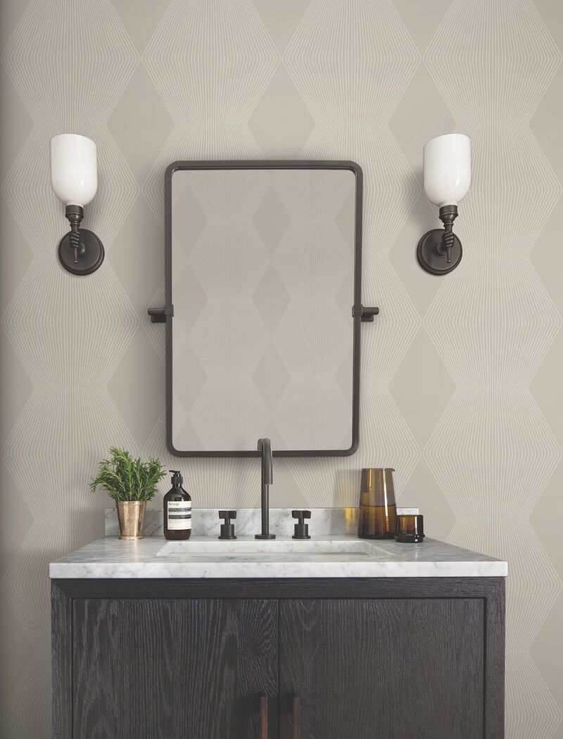 Diamond Legacy Taupe Wallpaper (Double Roll) image number 6