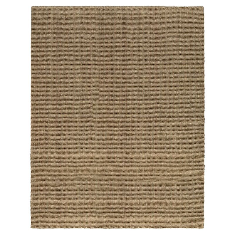Quell 8 x 10 Handwoven Area Rug, Natural Brown Seagrass, Braided Design