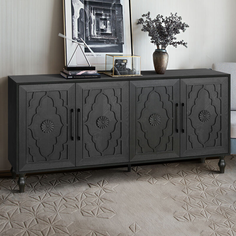 Natural Wood Storage Cabinet image number 2