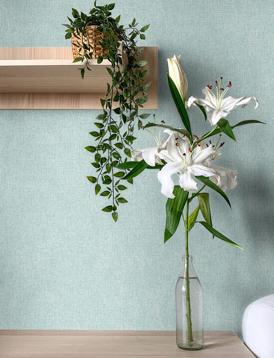 Buxton Light Blue Faux Weave Wallpaper (Set of 2)