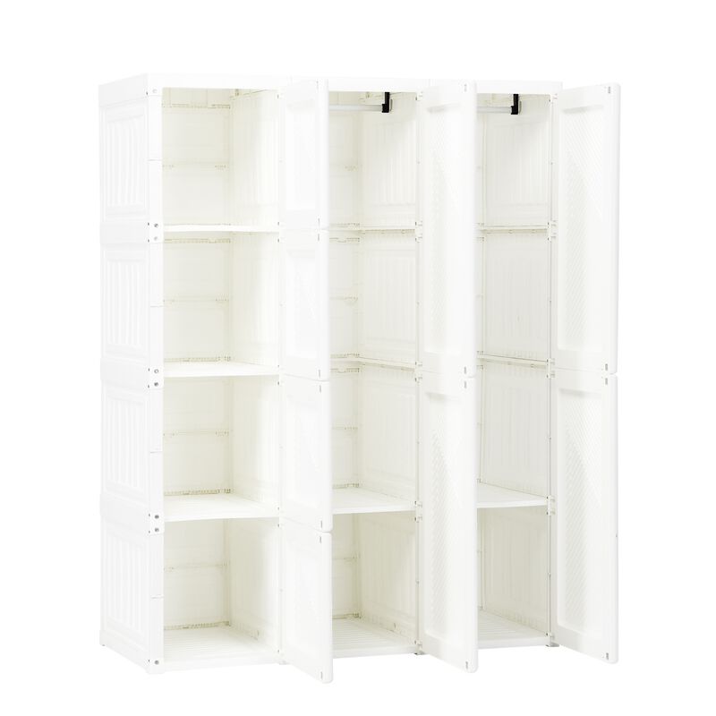 Foldable Closet Clothes Organizer with Cubby Storage
