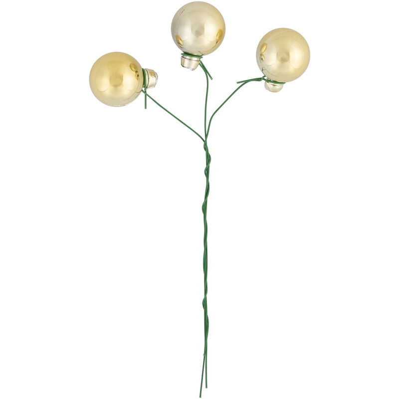 6.75" Gold Shatterproof Ball Ornament Christmas Pick image number 5