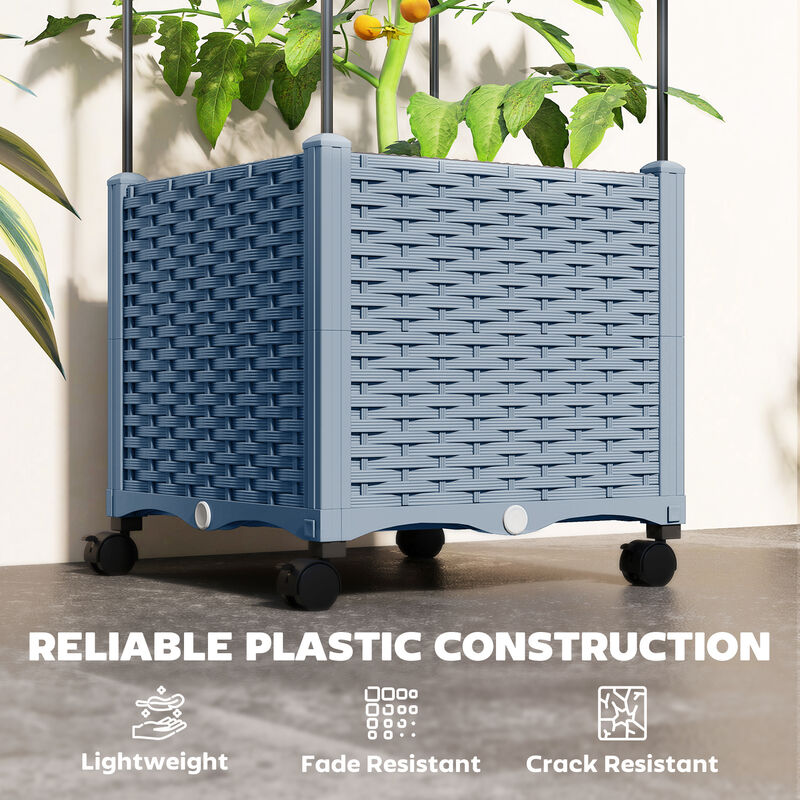 Hivvago Tomato Cage Planter Box with Trellis and Drainage image number 7