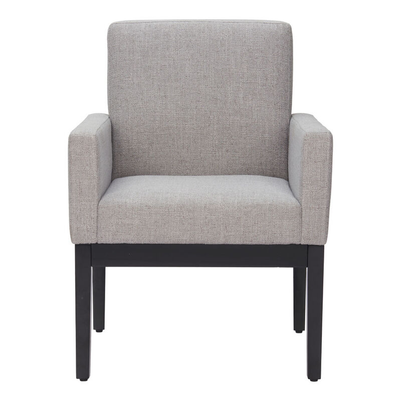 HomeRoots Gray and Black Upholstered Dining Arm Chair image number 0
