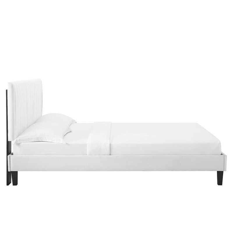 Peyton Performance Velvet Full Platform Bed image number 2