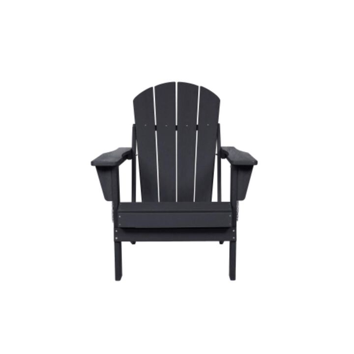 Hivvago Folding Adirondack Chair Set with Side Table