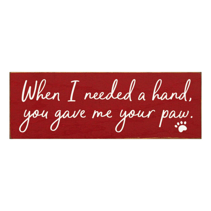 Decorative Pet Lover Wood Wall Plaque with Paw Print Sentiment Sign