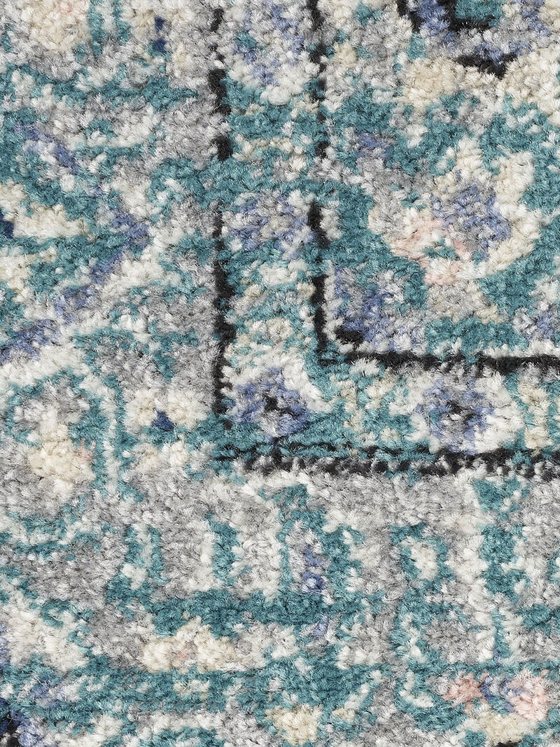 Passion PSN03 Turquoise/Gray 5'3" x 7'3" Rug image number 5
