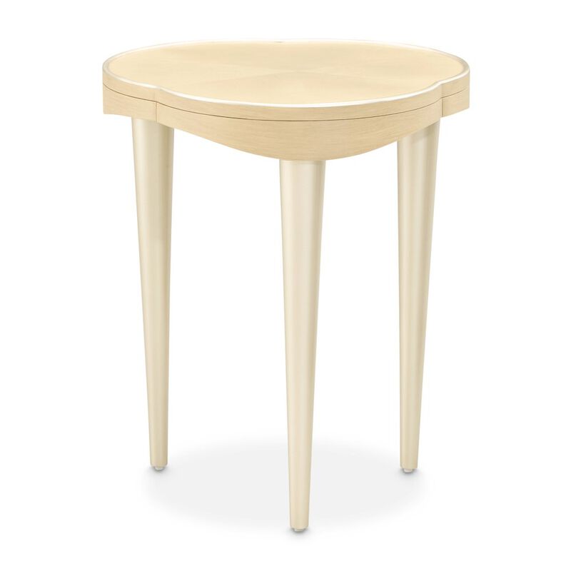 Michael Amini Camellia Field Chairside Table - Caramel image number 1