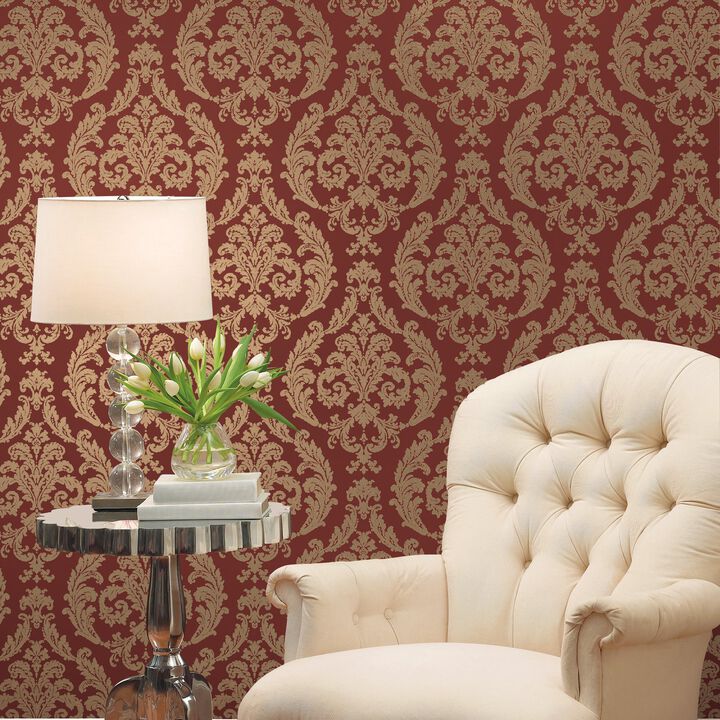 Palazzo 2 Silk Damask Red Wallpaper G67611