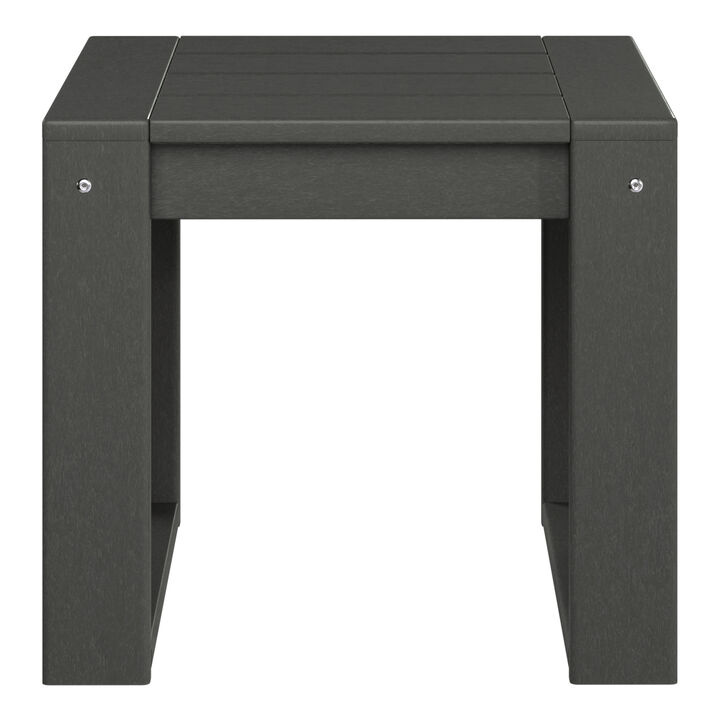 WestinTrends Modern Outdoor HDPE Rectangle Patio Side Table