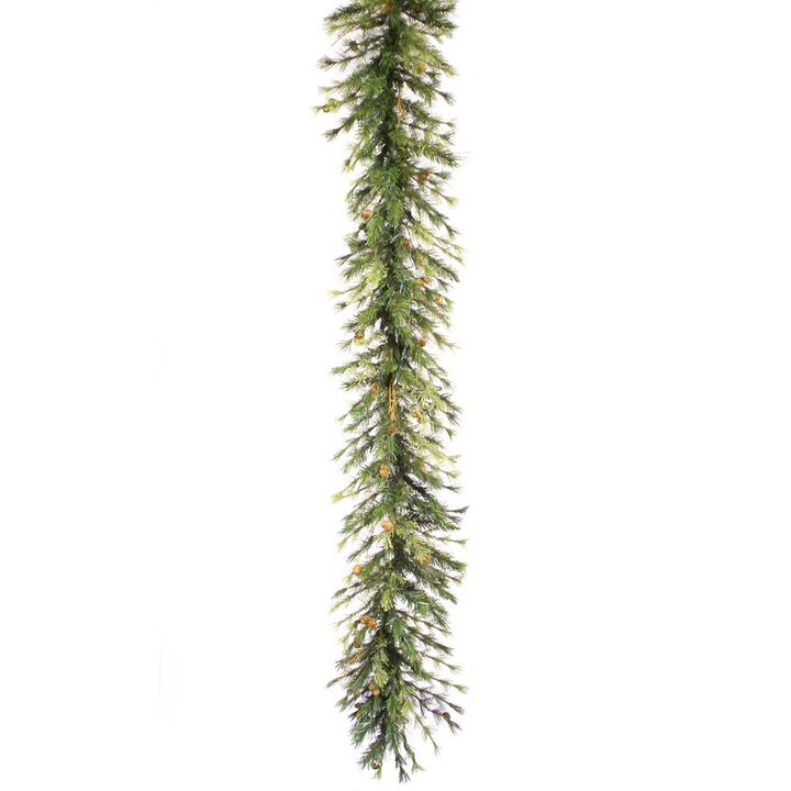 Vickerman 9' Mixed Country Pine Artificial Christmas Garland, Unlit - Faux Mixed Needle Christmas Garland - Indoor Seasonal Home Decor
