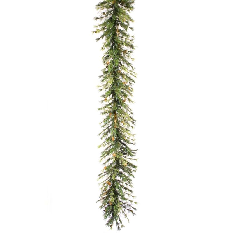 Vickerman 9' Mixed Country Pine Artificial Christmas Garland, Unlit - Faux Mixed Needle Christmas Garland - Indoor Seasonal Home Decor image number 0