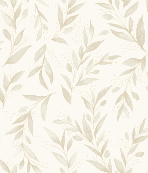 Magnolia Home Olive Branch Beige Peel & Stick Wallpaper