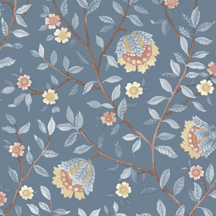 Vintage Botanical Blooms Wallpaper