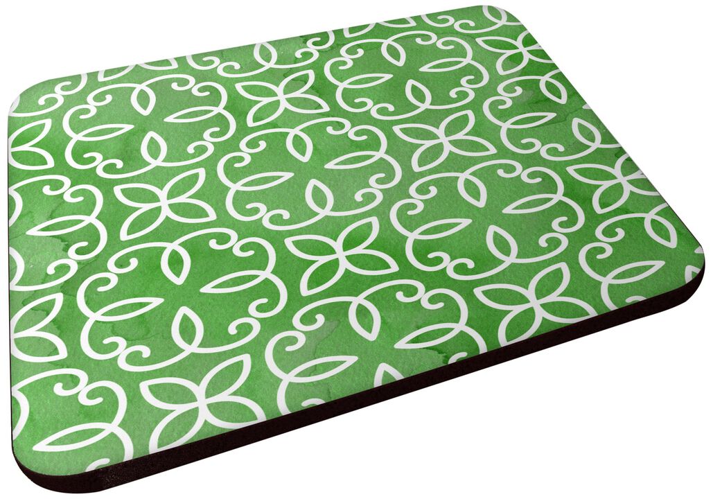 Caroline's Treasures Watercolor Geometric Cirlce on Green Decorative coasters, 3.5, Multicolor