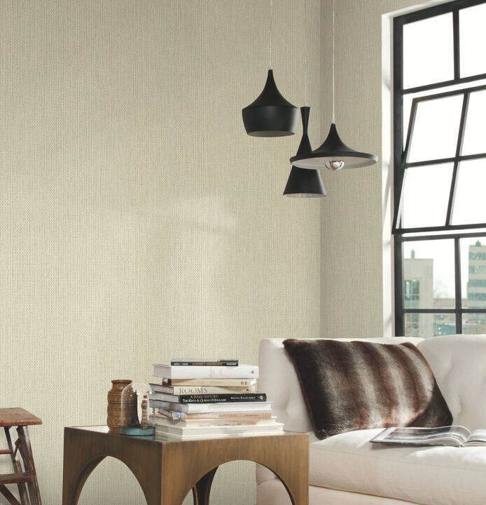 Petite Metro Tile White Wallpaper