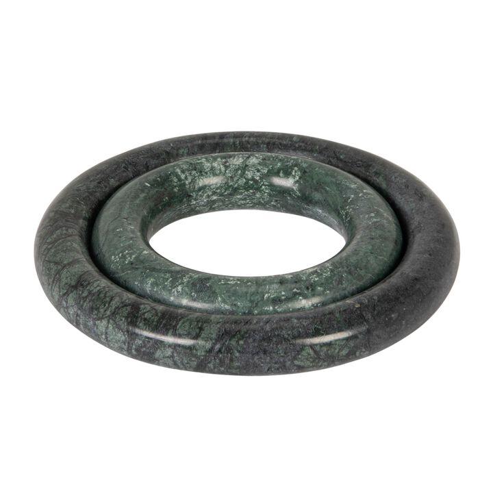 Green Marble Trivets, Set of 2