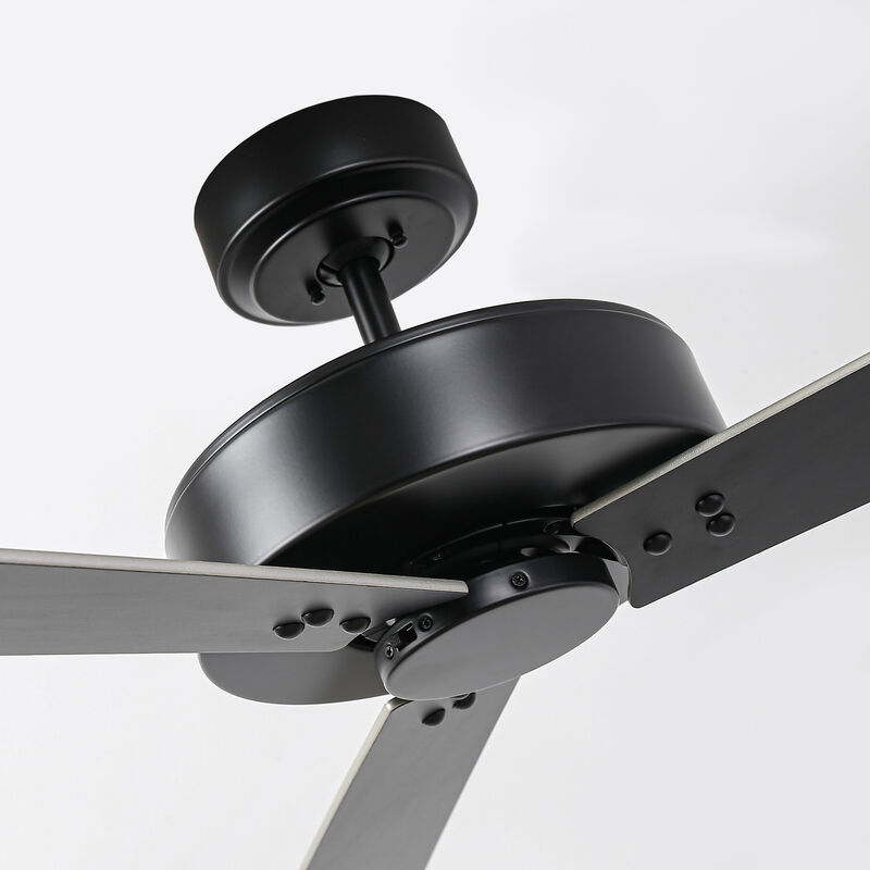 52 in. Barbeque Black Reversible Blades Ceiling Fan with Wall Control without Light