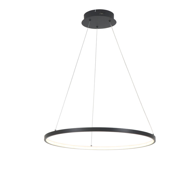 24 inch Circle Chandelier Round Kitchen Island Pendant Remote Dimmable image number 0